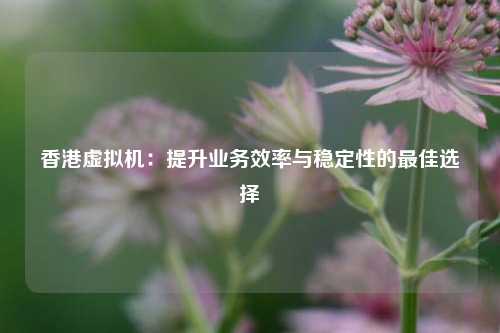 香港虛擬機：提升業(yè)務(wù)效率與穩(wěn)定性的最佳選擇